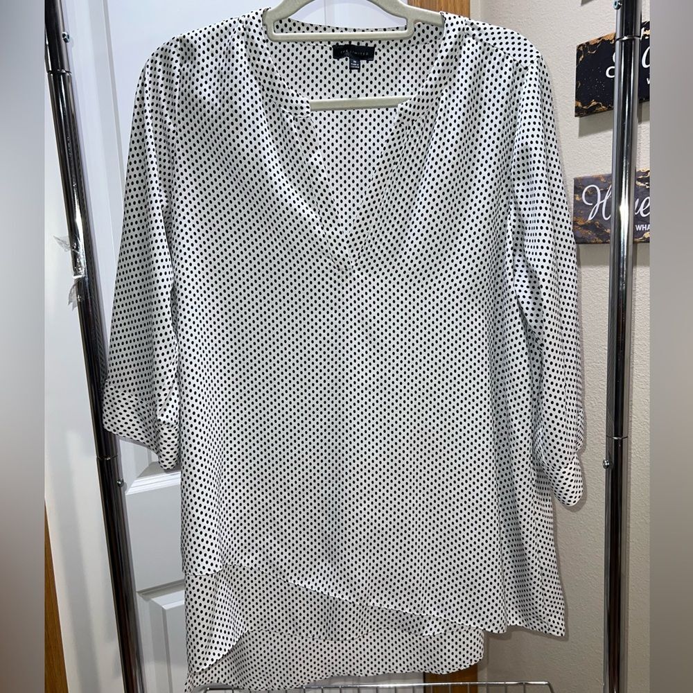 The Limited Black and White Polka Dot Top